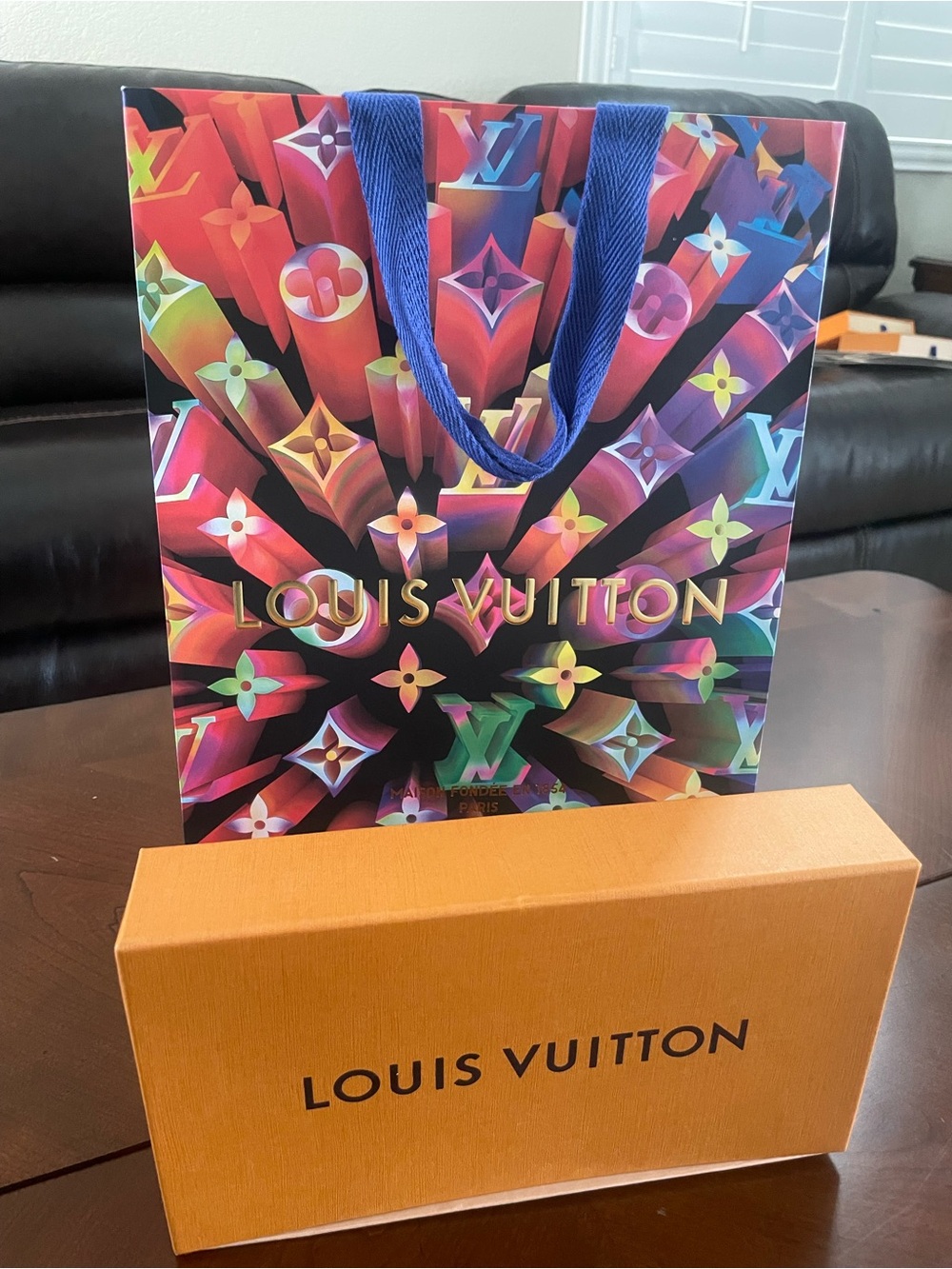 Louis Vuitton Multicolor Shopping Bag Box Dust Bag Ribbon Gift Set